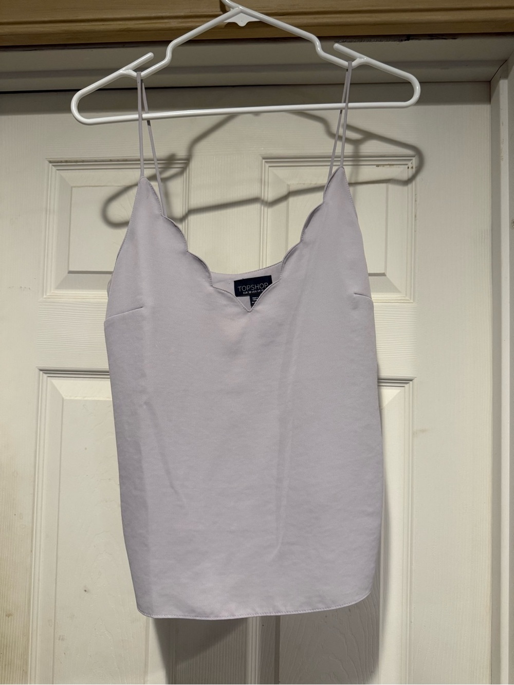 Topshop Light Lilac Scalloped V-Neck Cami